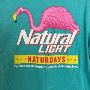 Women’s Brew City Brand Natural Light T-shirt Size Large Color Turquoise